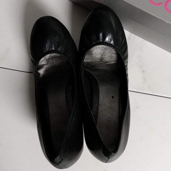 Connie Solid Black Wedge Slip on Dress Shoe - Picture 4 of 9